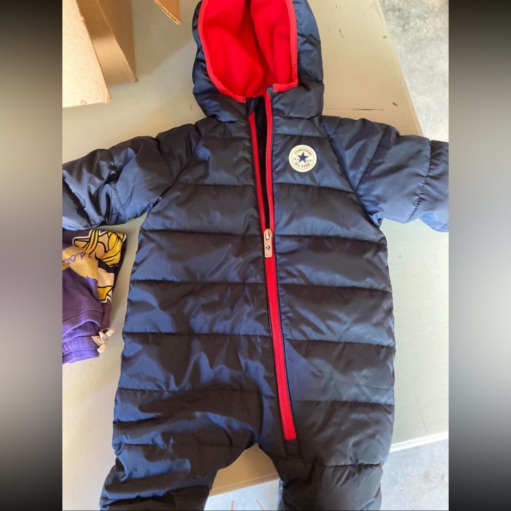 Baby snow suit converse